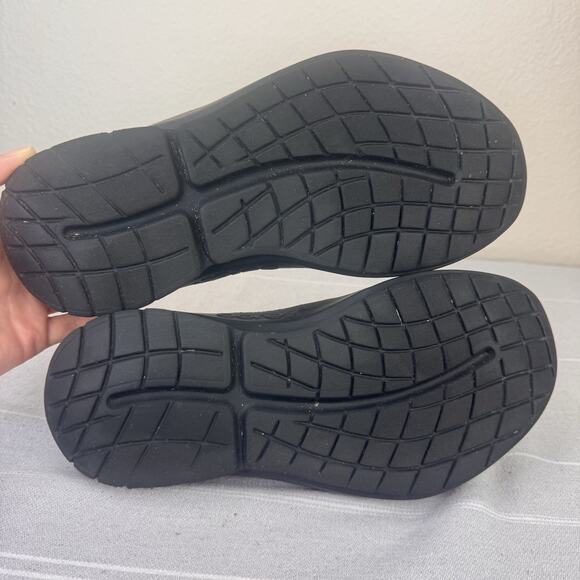 Men’s OOFOS OOmg Slip On Fibre Low Recovery Comfort Shoes Sneakers Black Gray 10 main image 5